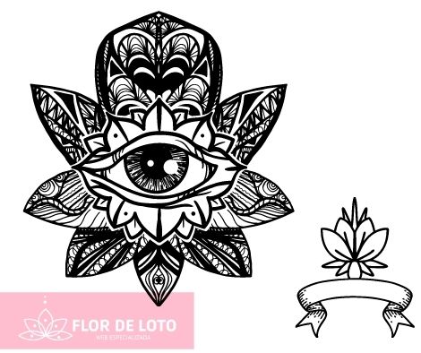 Dibujos de Flor de Loto para tatuajes, los mejores - Flor de Loto