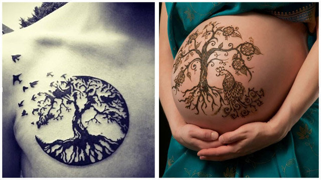Bonitos tatuajes de arbol de la vida grandes