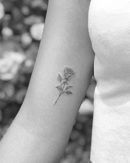 Tatuaje de una rosa pequeña para mujer