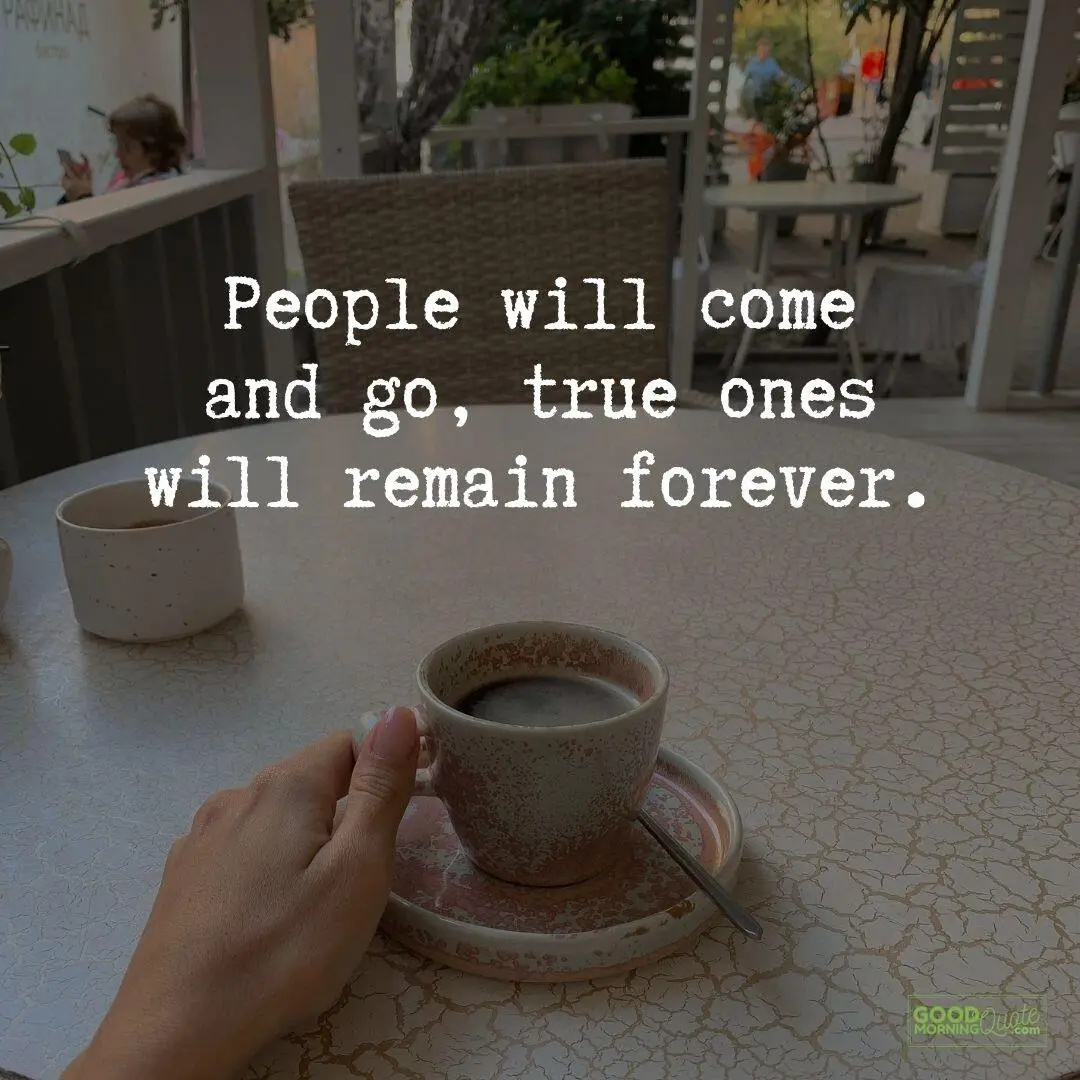 people will come and go with hand holding a cup of coffee background